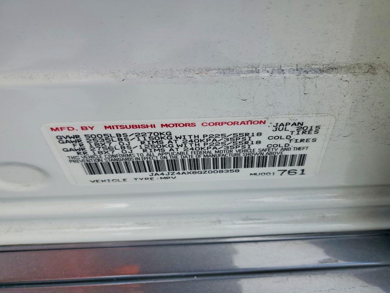 2016 Mitsubishi Outlander gt