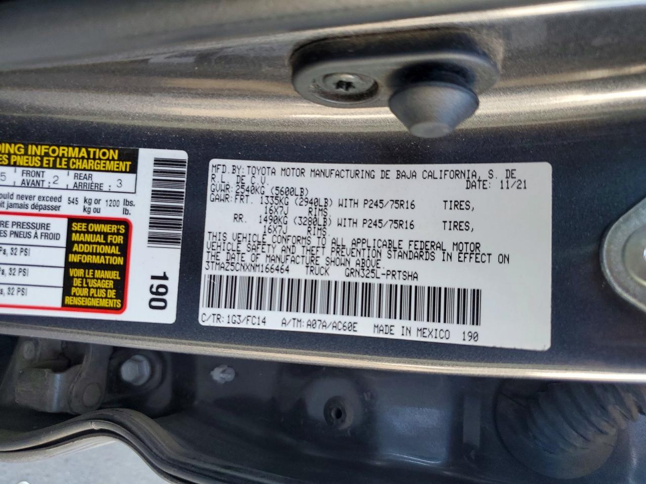 2022 Toyota Tacoma SR5 V6