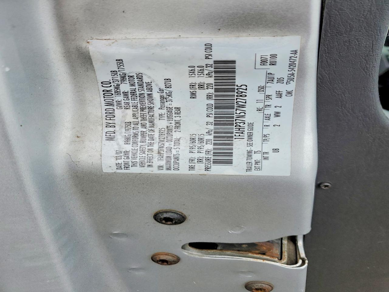 2007 Ford Focus ZX5
