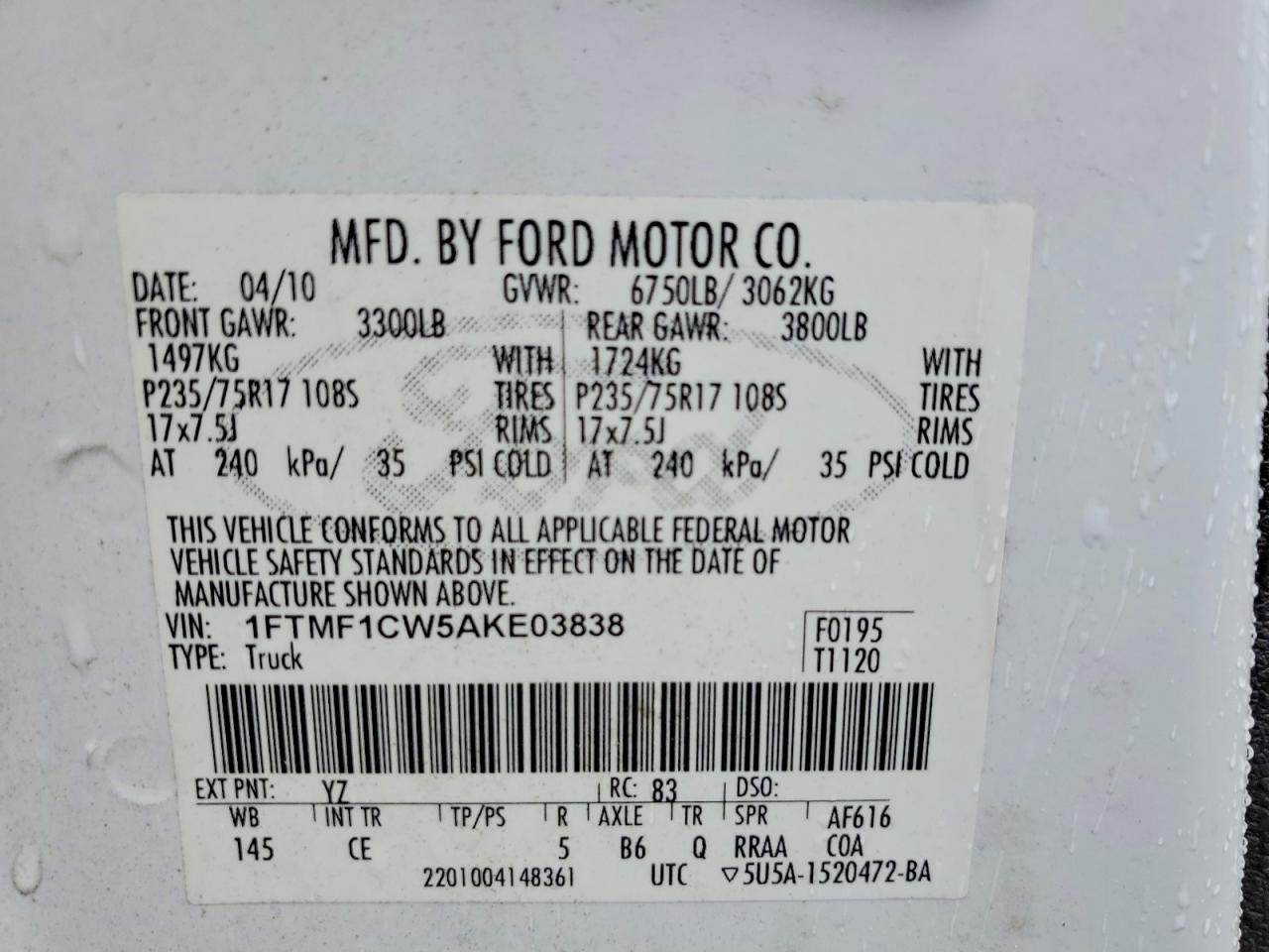 2010 Ford F150
