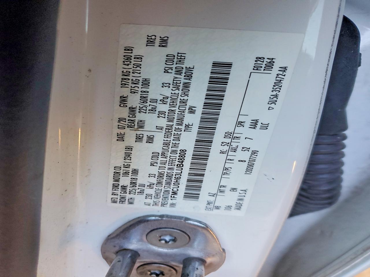 2020 Ford Escape sel