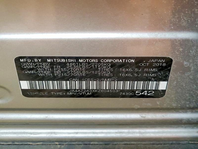 2019 Mitsubishi Outlander es