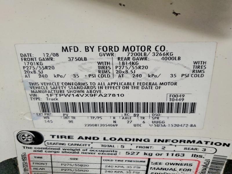 2009 Ford F150 Supercrew