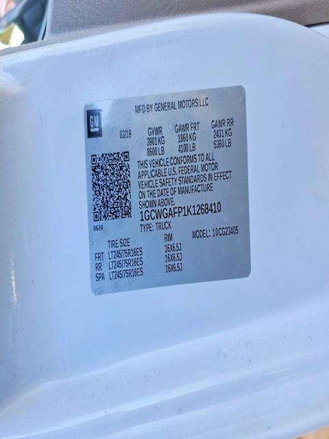 2019 Chev Rolet Express G2500 Utility / Service Van