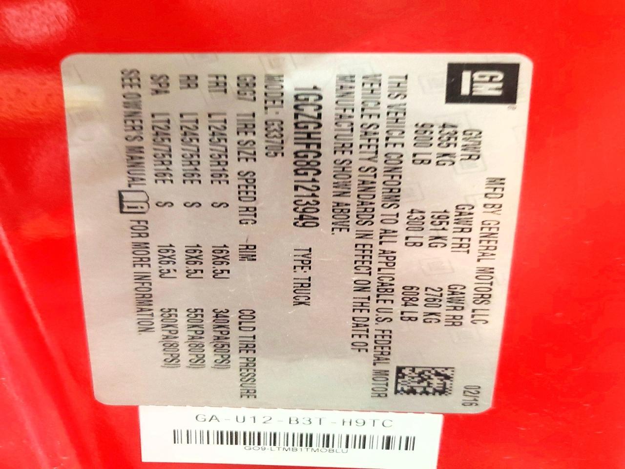 2016 Chevrolet Express Cargo EXT Utility / Service Van