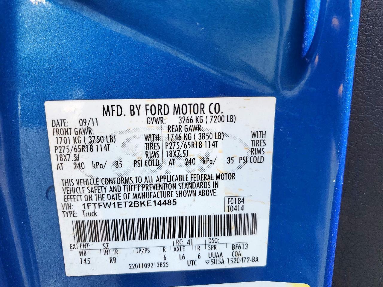 2011 Ford F150 Supercrew