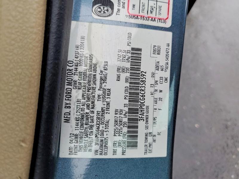 2012 Ford Fusion sel