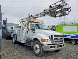 Ford salvage cars for sale: 2013 Ford F750 Cable Placer Bucket Truck