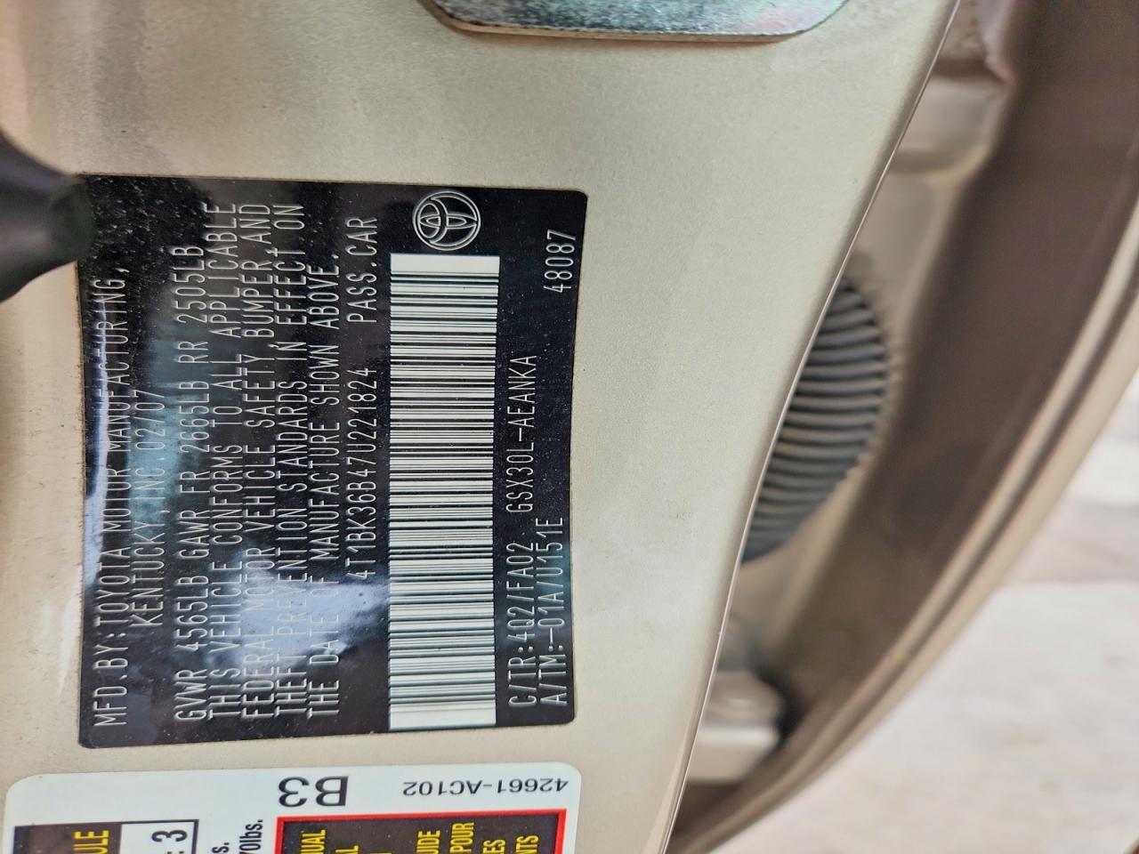 2007 Toyota Avalon xl