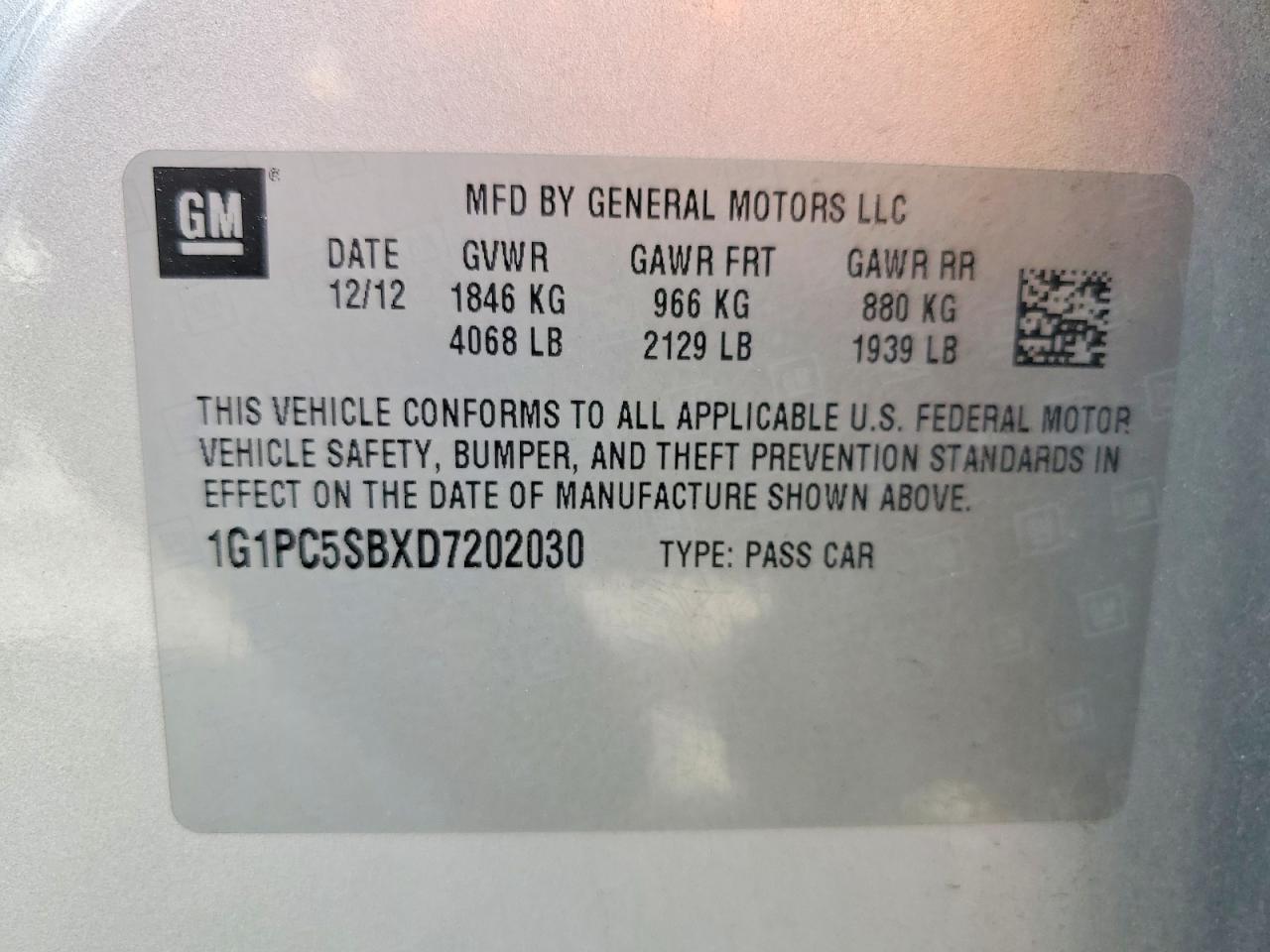 2013 Chevrolet Cruze lt