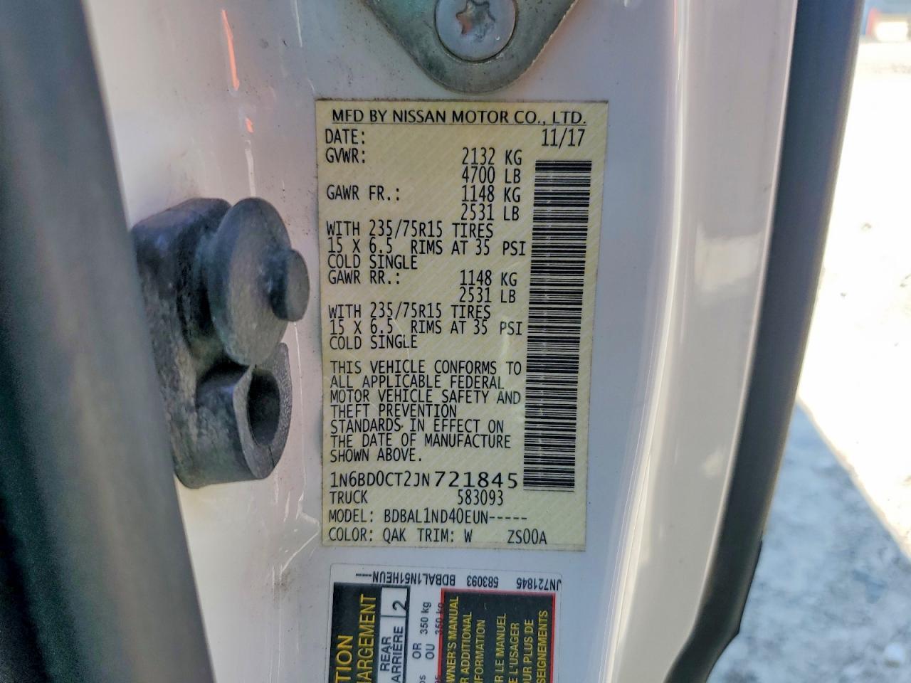 2018 Nissan Frontier S