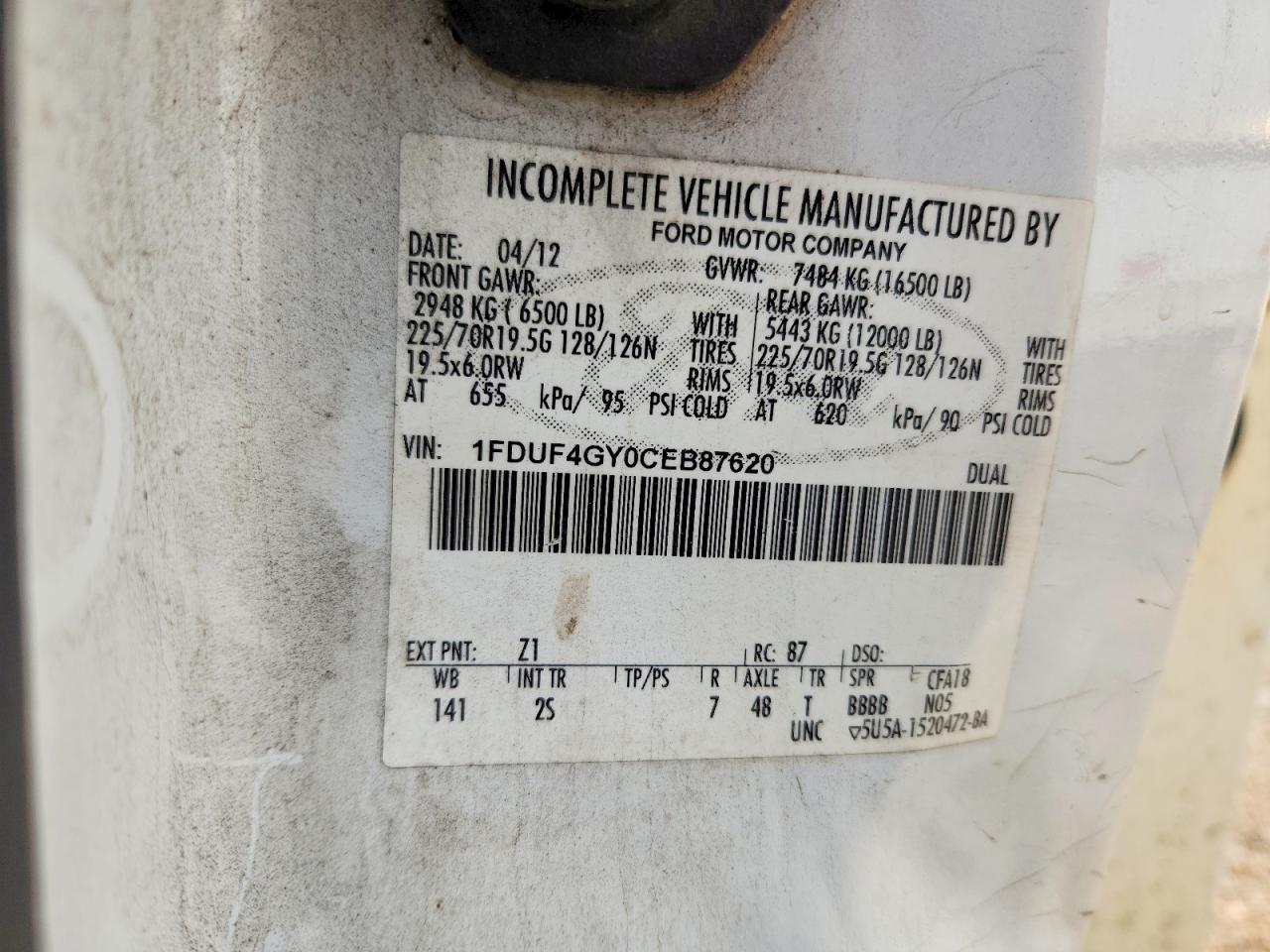 2012 Ford F450 Super Duty Bucket Truck