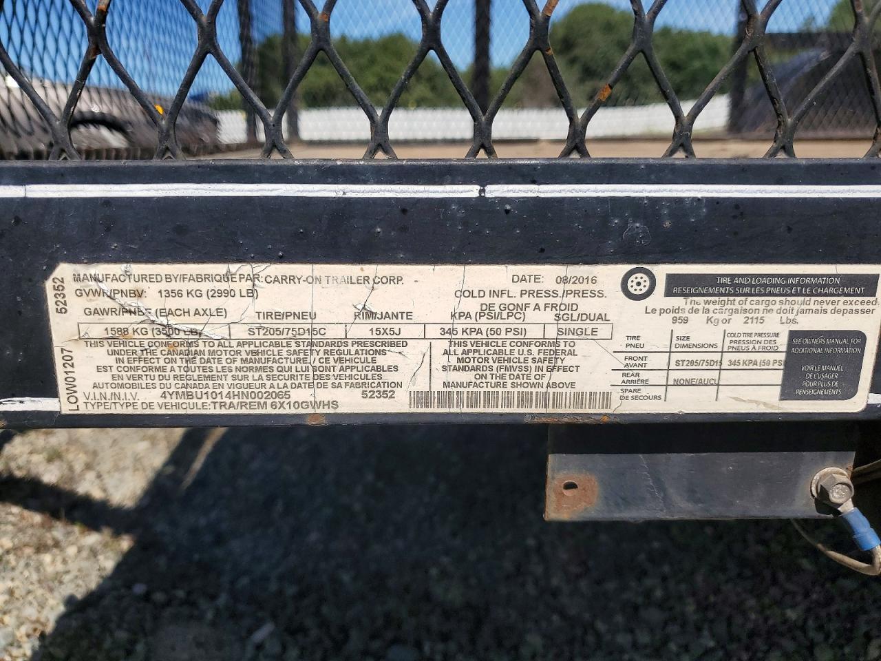 2017 Carry-On Utility Trailer