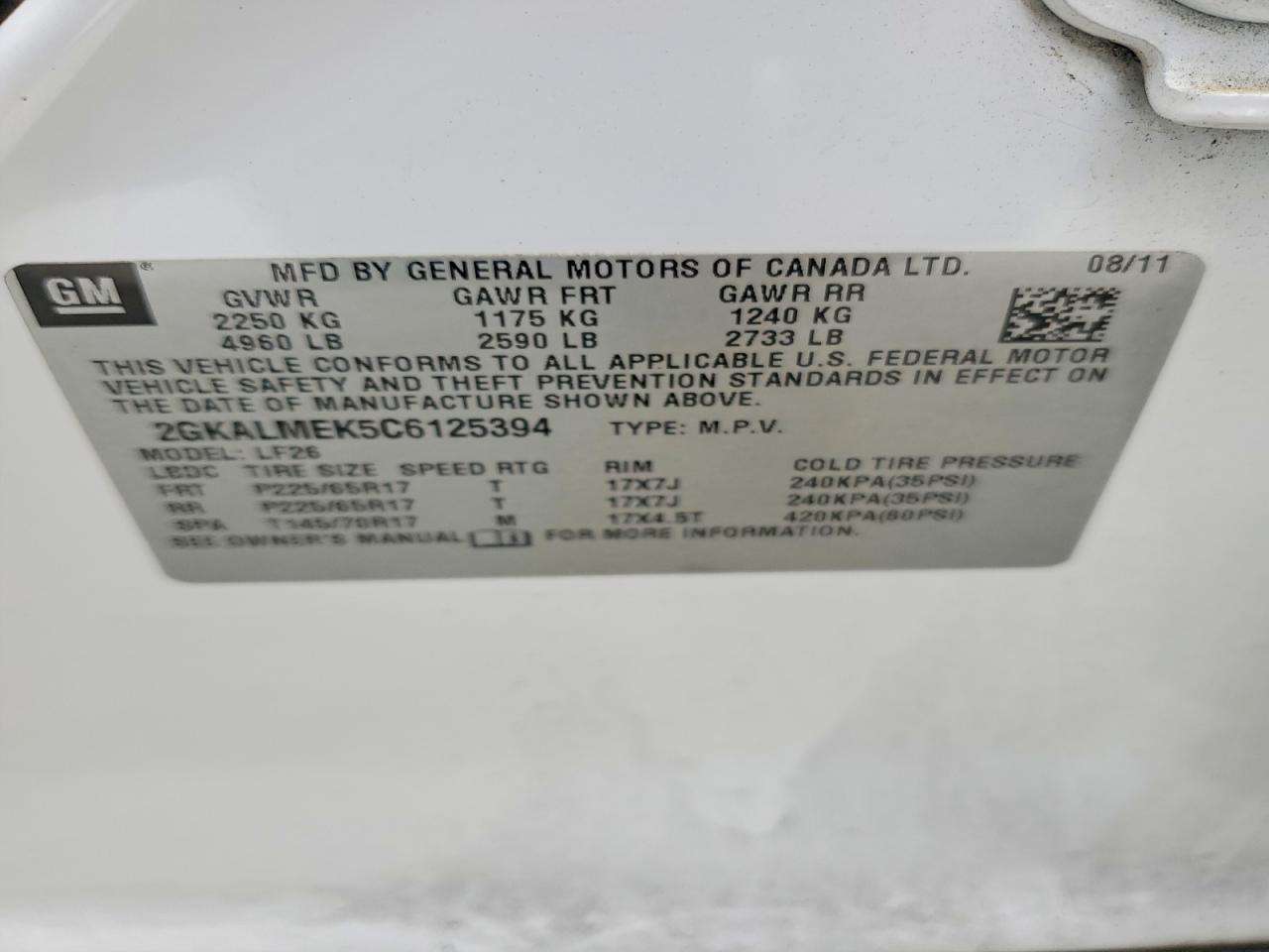 2012 GMC Terrain sle