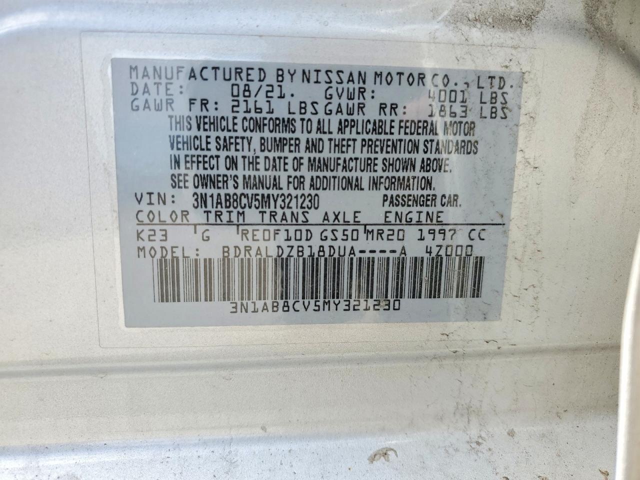 2021 Nissan Sentra sv