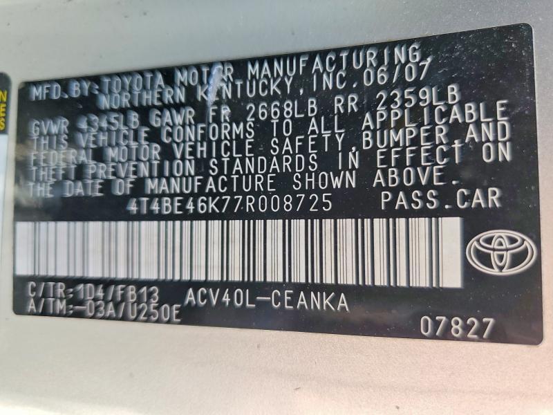 2007 Toyota Camry le