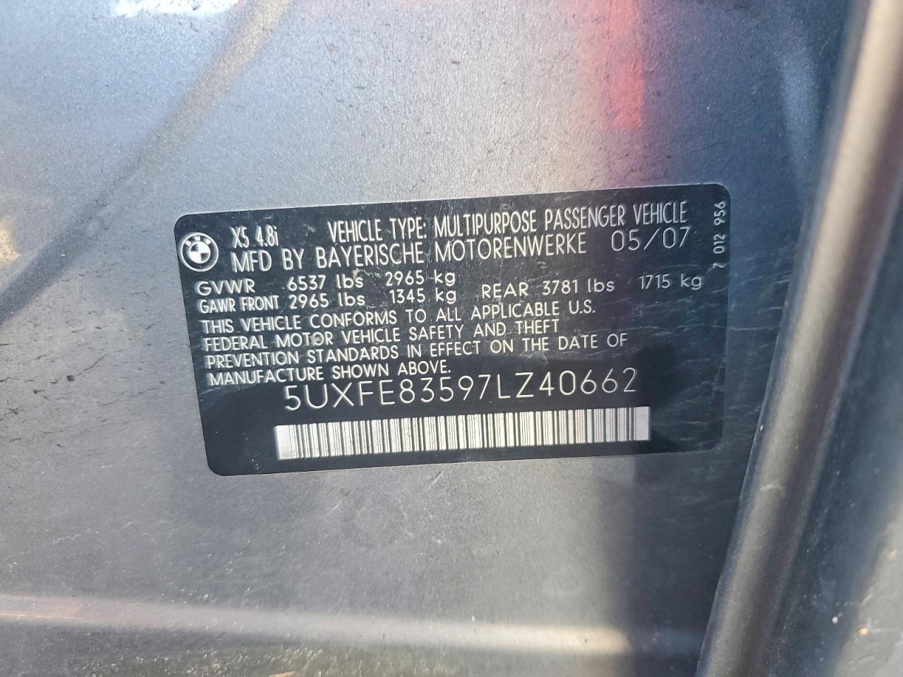 2007 BMW X5 4.8i