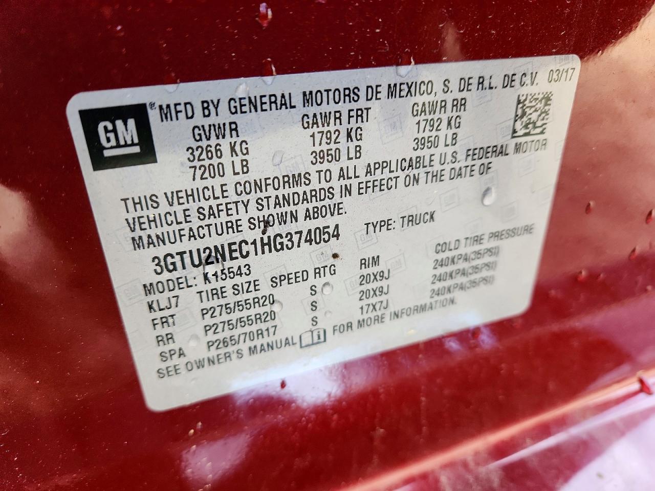 2017 GMC Sierra K1500 SLT