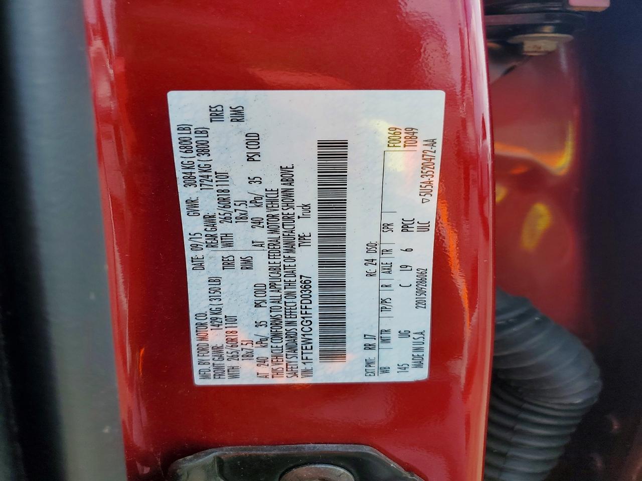 2015 Ford F150 Supercrew