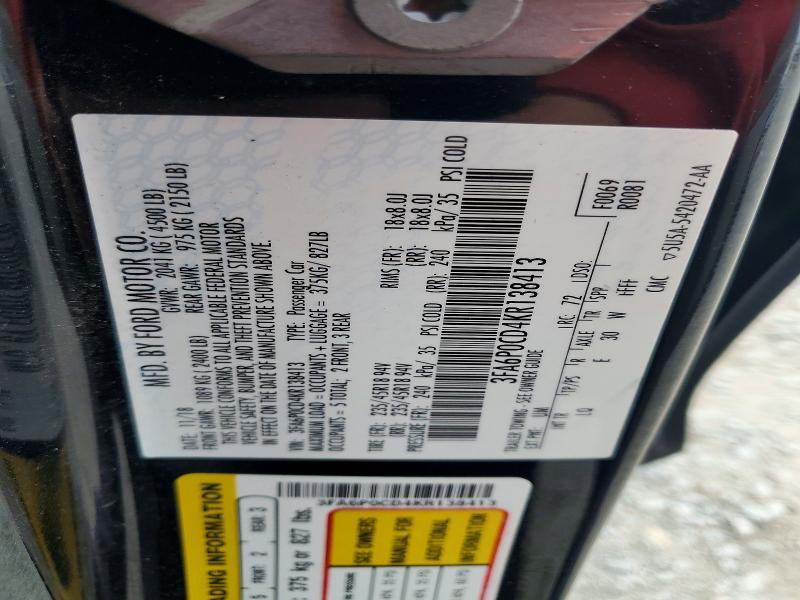 2019 Ford Fusion sel