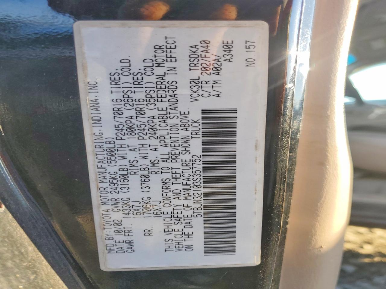 2003 Toyota Tundra Base