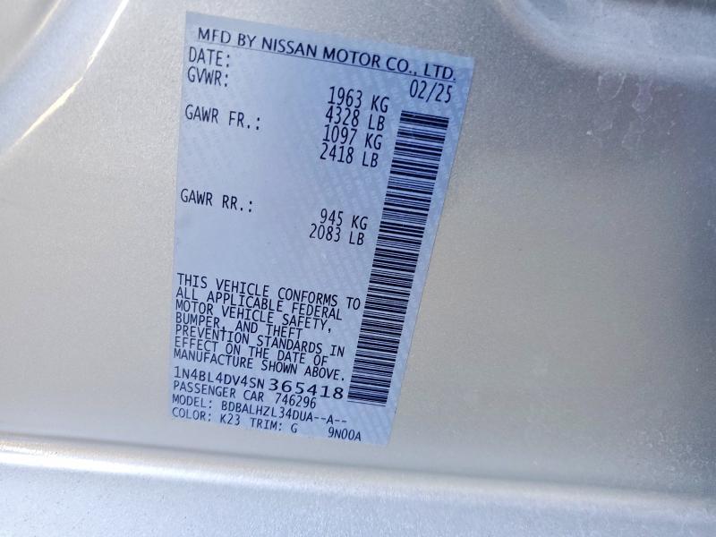 2025 Nissan Altima 2.5 sv