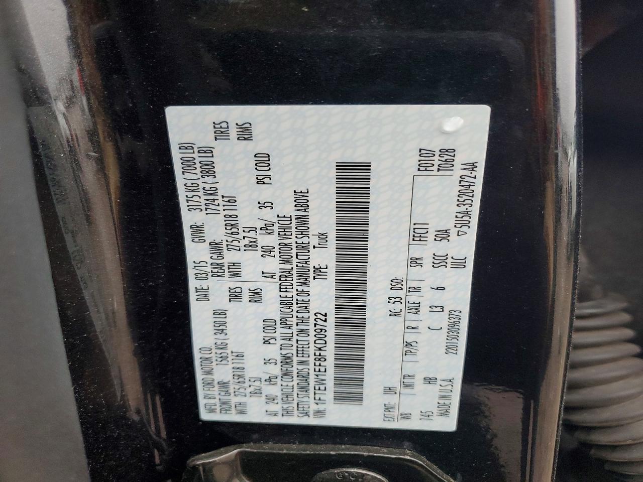 2015 Ford F150 Supercrew