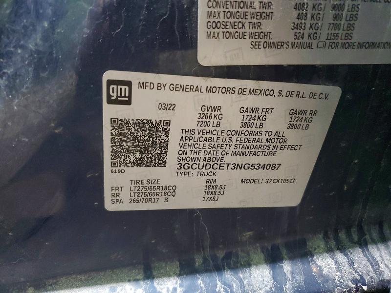 2022 Chevrolet Silverado K1500 Trail Boss Custom