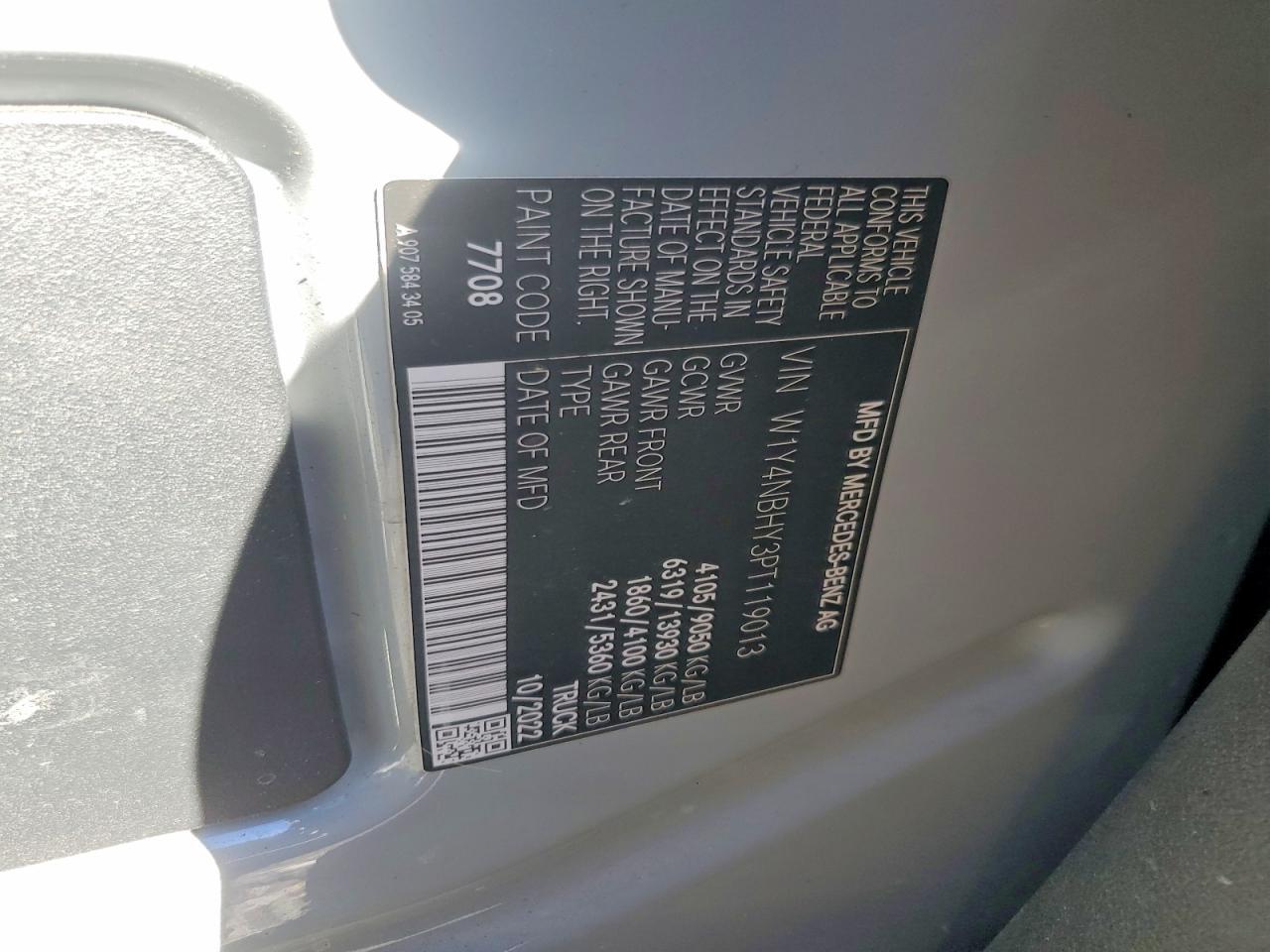 2023 Mercedes-Benz Sprinter 2500 Delivery Van