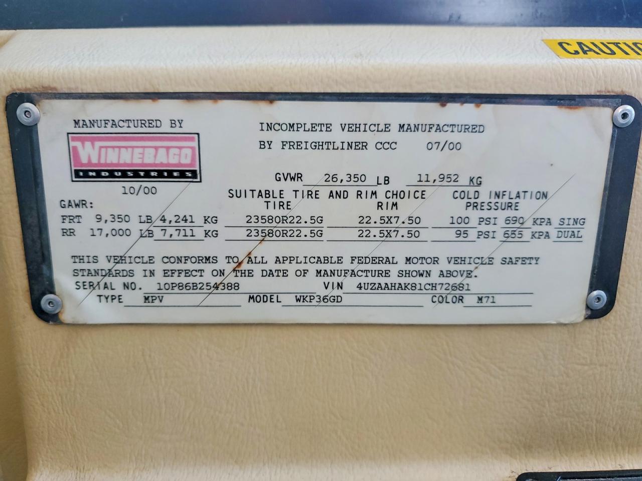 2001 Freigliner 2001 Freightliner Journey RV