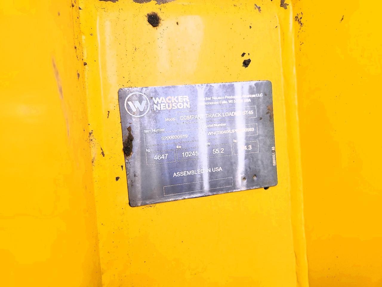 2015 Wack ER Neuson ST-45 Skid Steer Loader