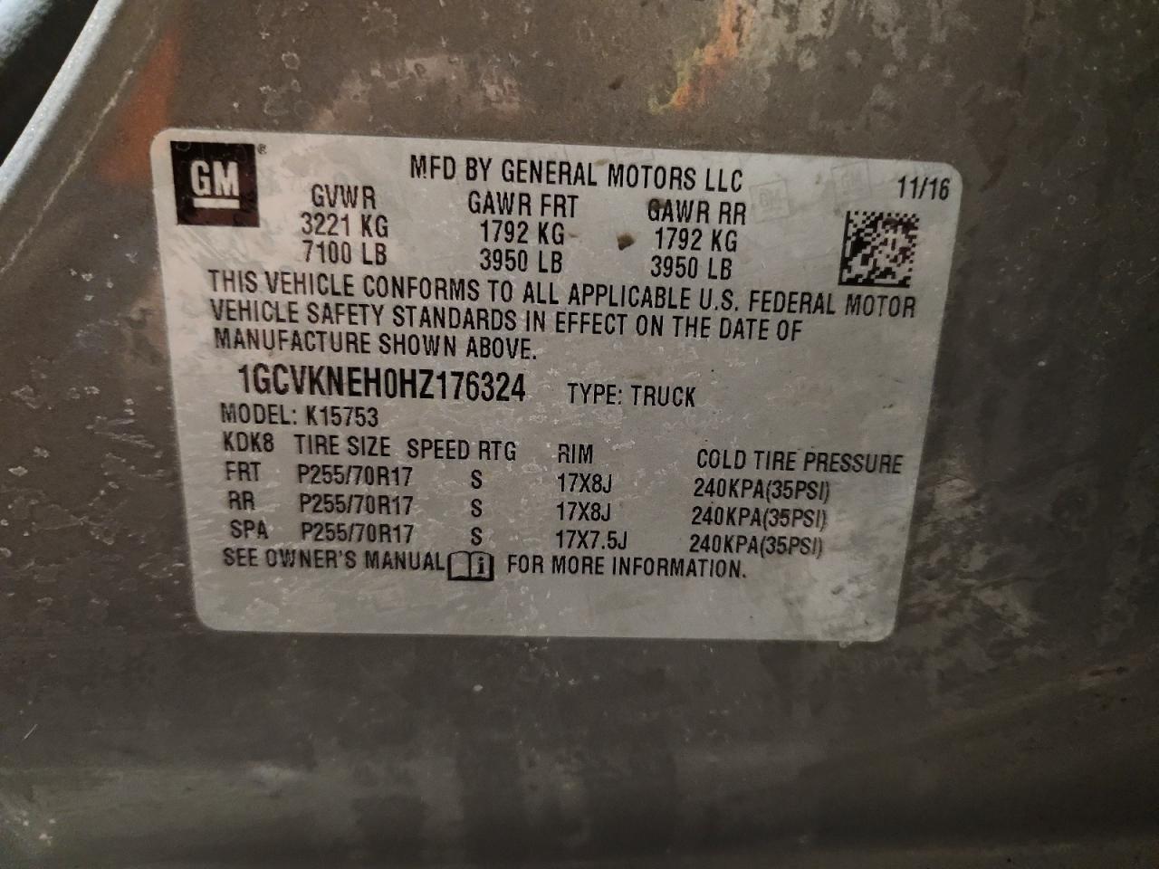 2017 Chev 1500 15 Crew 4X2