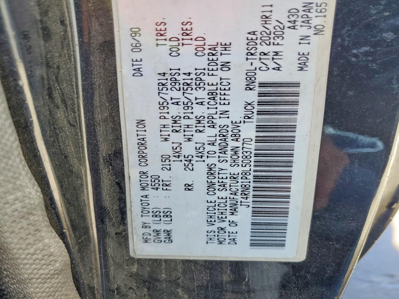 1990 Toyota Pickup Deluxe