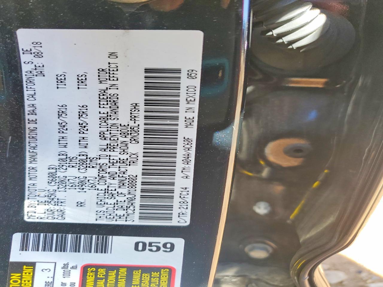 2018 Toyota Tacoma SR5 V6