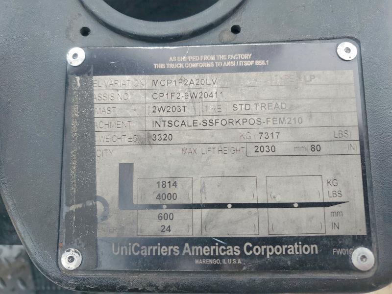 2015 Unicariers 2015 Unicarriers MCP1F2A20LV Forklift