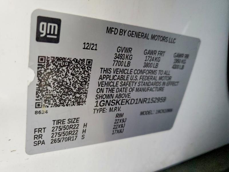 2022 Chevrolet Suburban K1500 rst