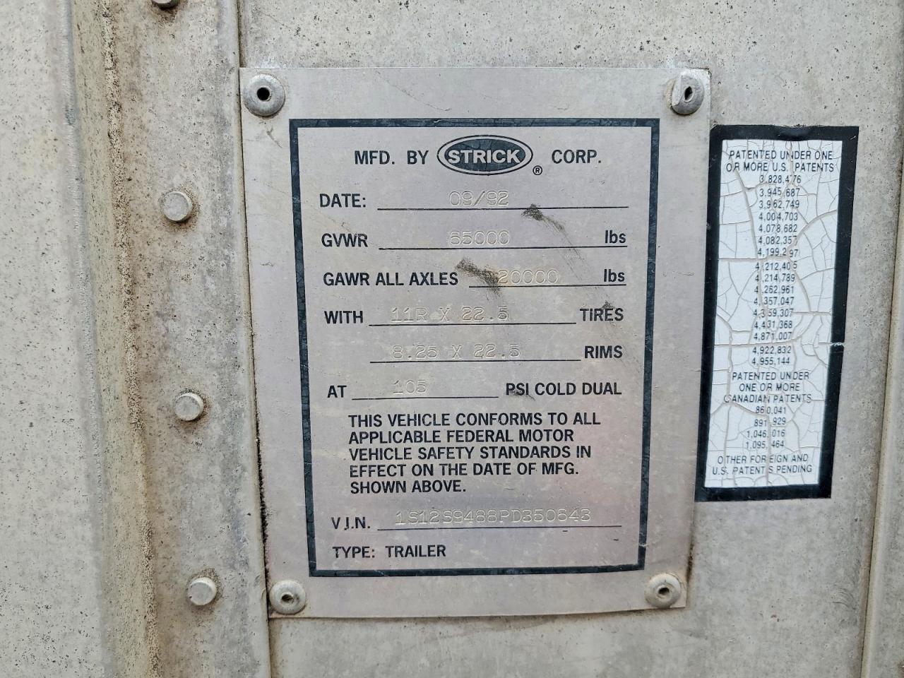 1993 Ssva DRY Van Trailer-DRY Van Trailer