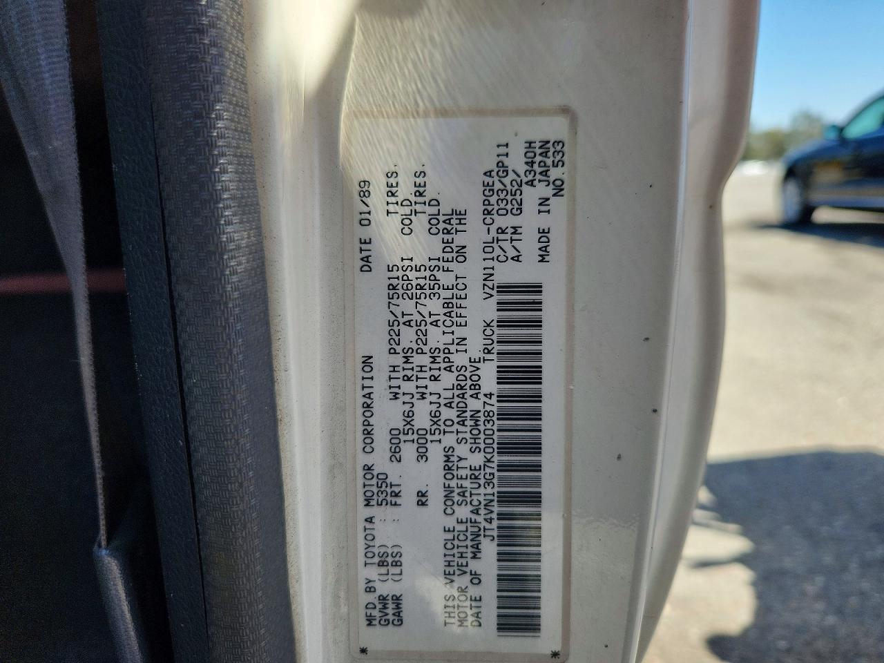 1989 Toyota Pickup SR5 V6