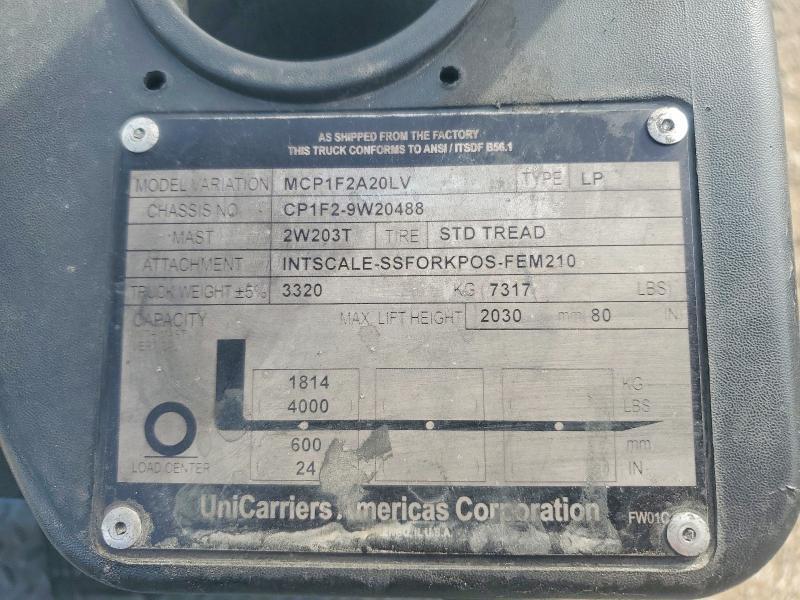 2015 Unicariers 2015 Unicarriers MCP1F2A20LV Forklift