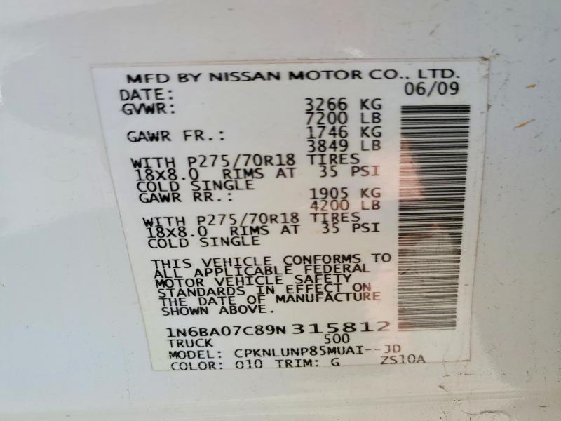 2009 Nissan Titan XE FFV