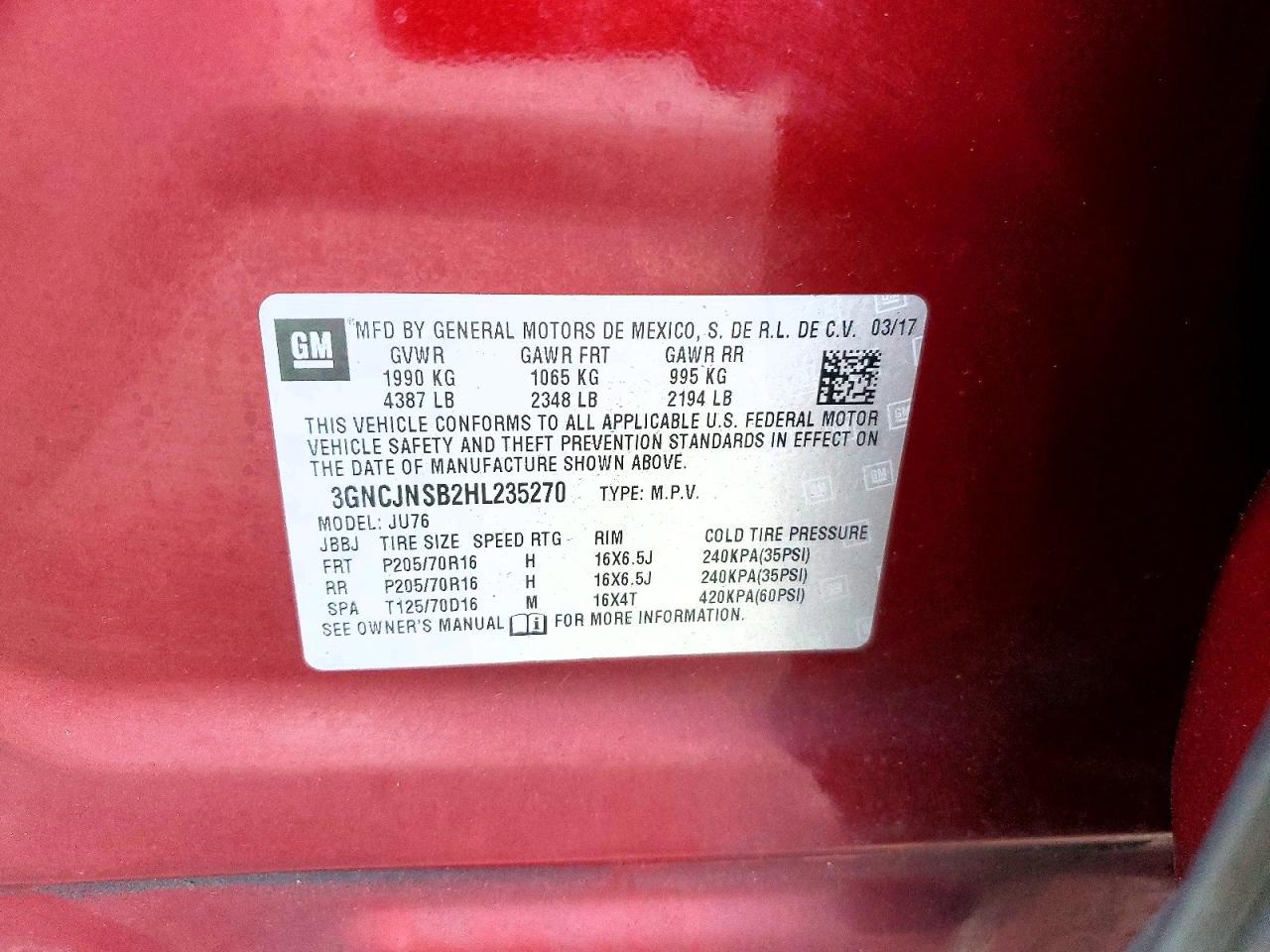 2017 Chevrolet Trax ls