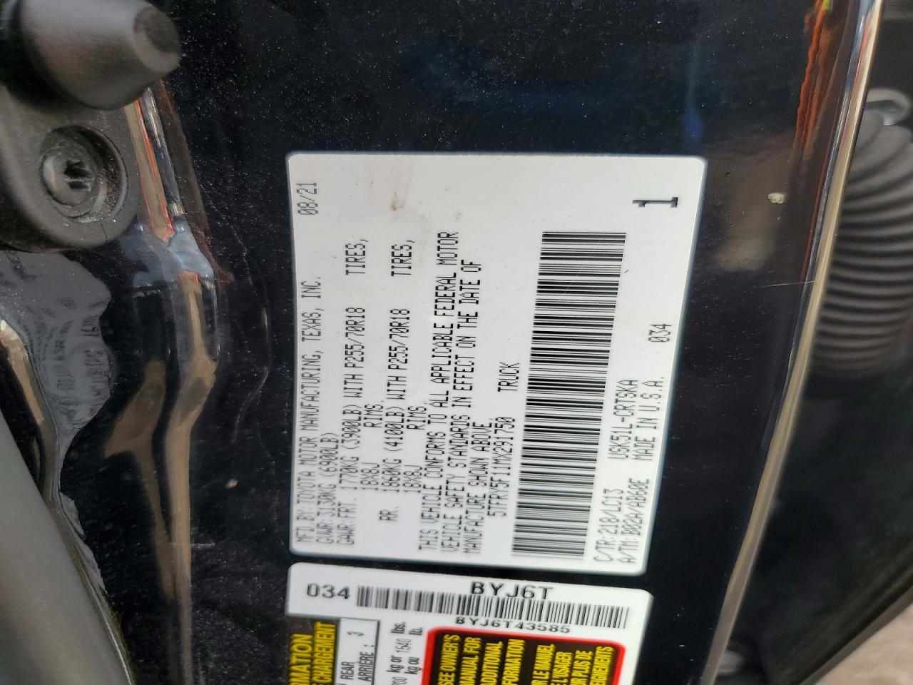 2021 Toyota Tundra SR