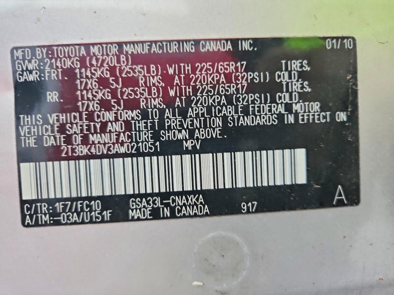 2010 Toyota Rav4 Base