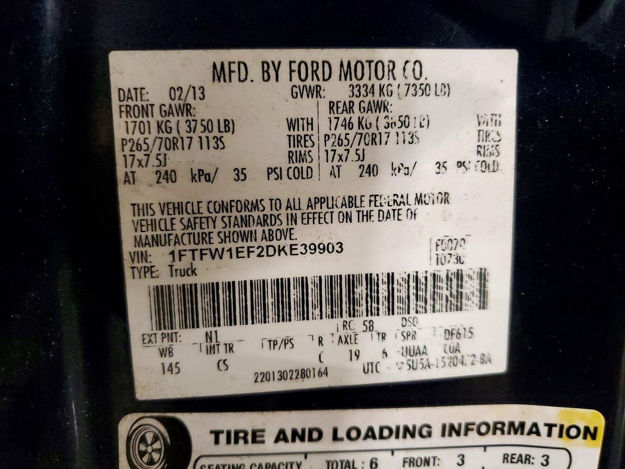 2013 Ford F150 Supercrew