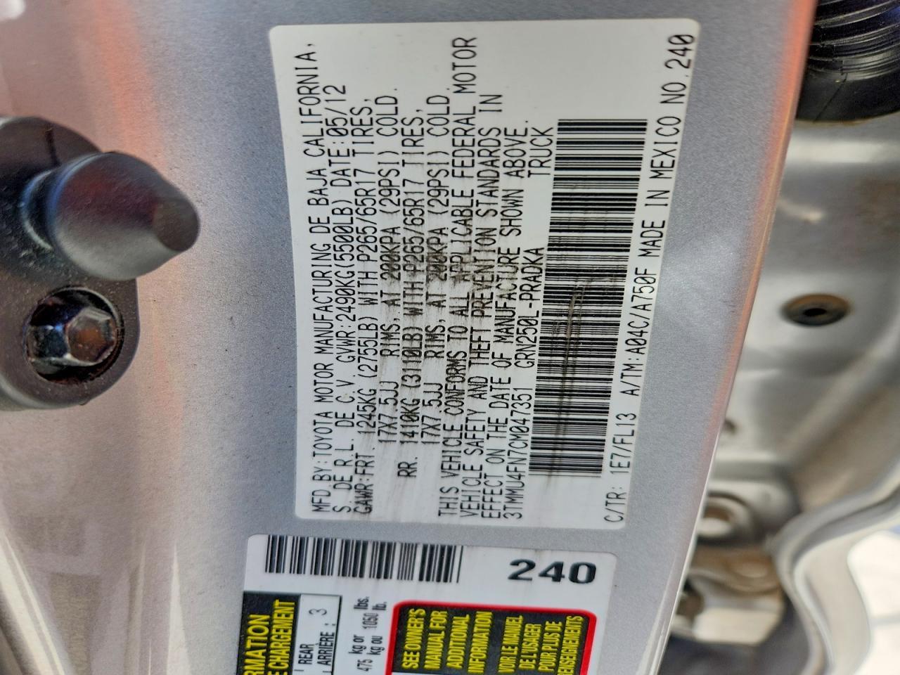 2012 Toyota Tacoma V6