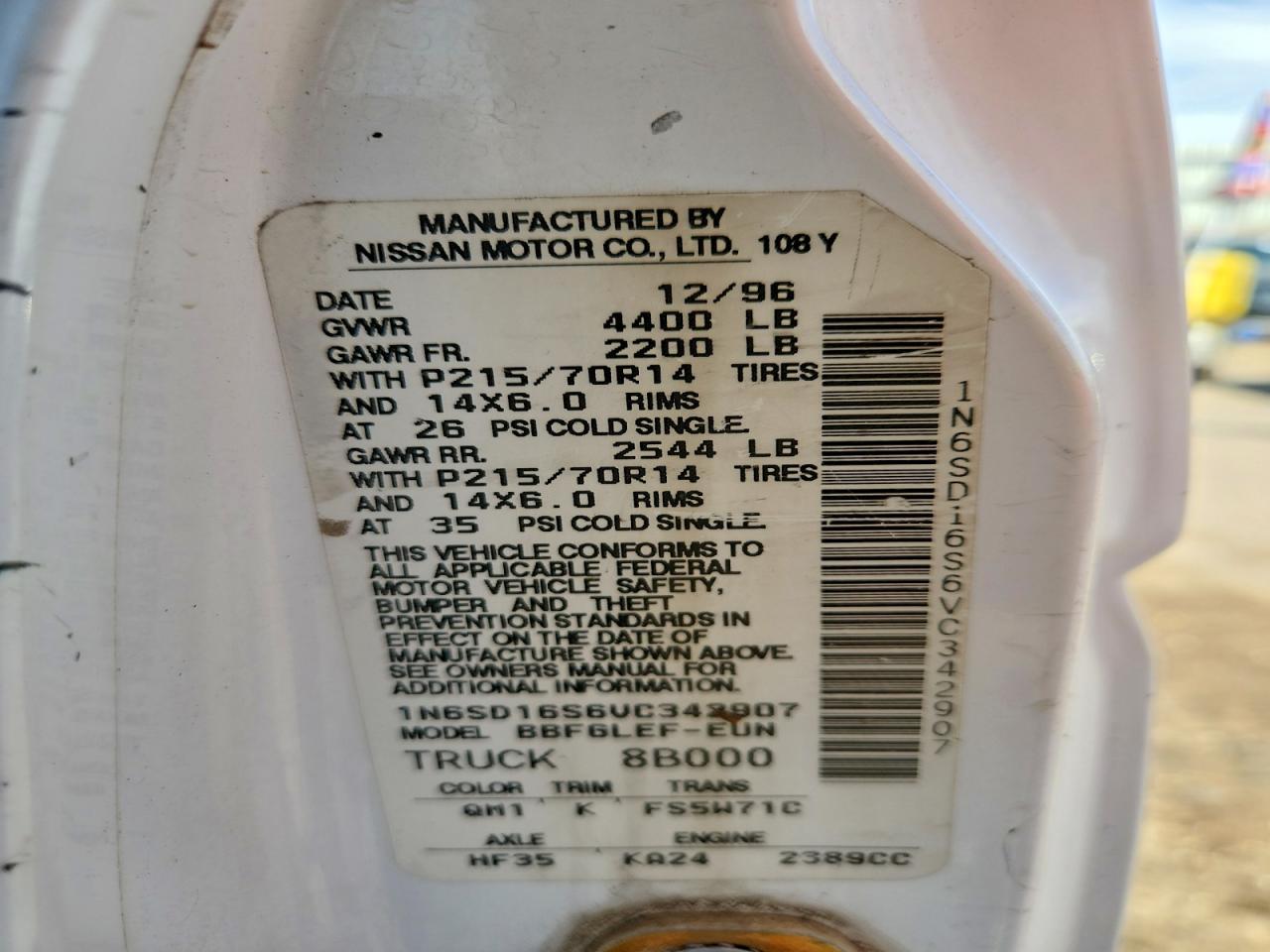 1997 Nissan Truck XE