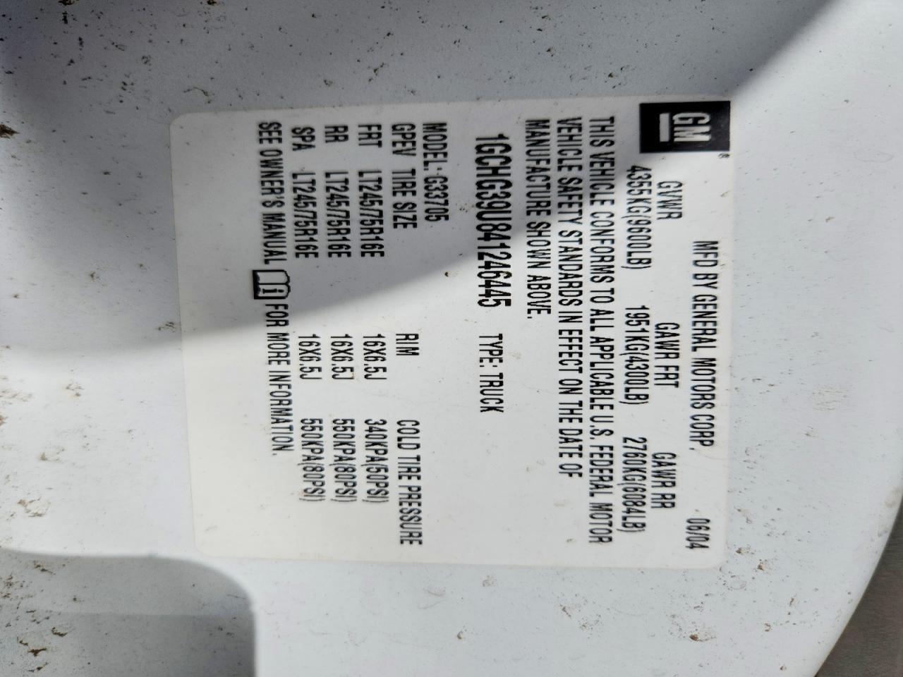 2004 Chev Express G3500