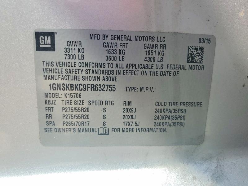 2015 Chevrolet Tahoe K1500 lt