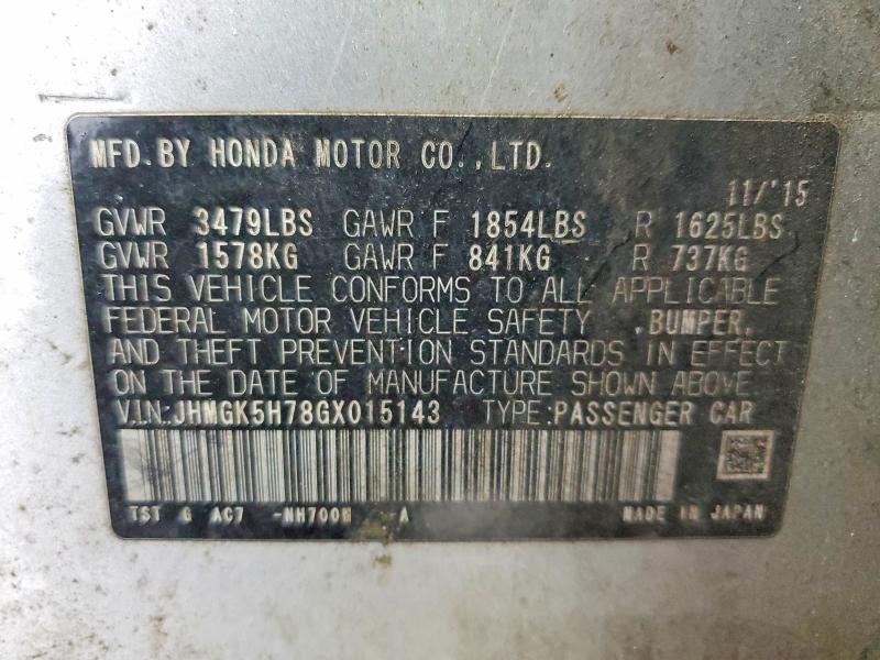 2016 Honda Fit ex