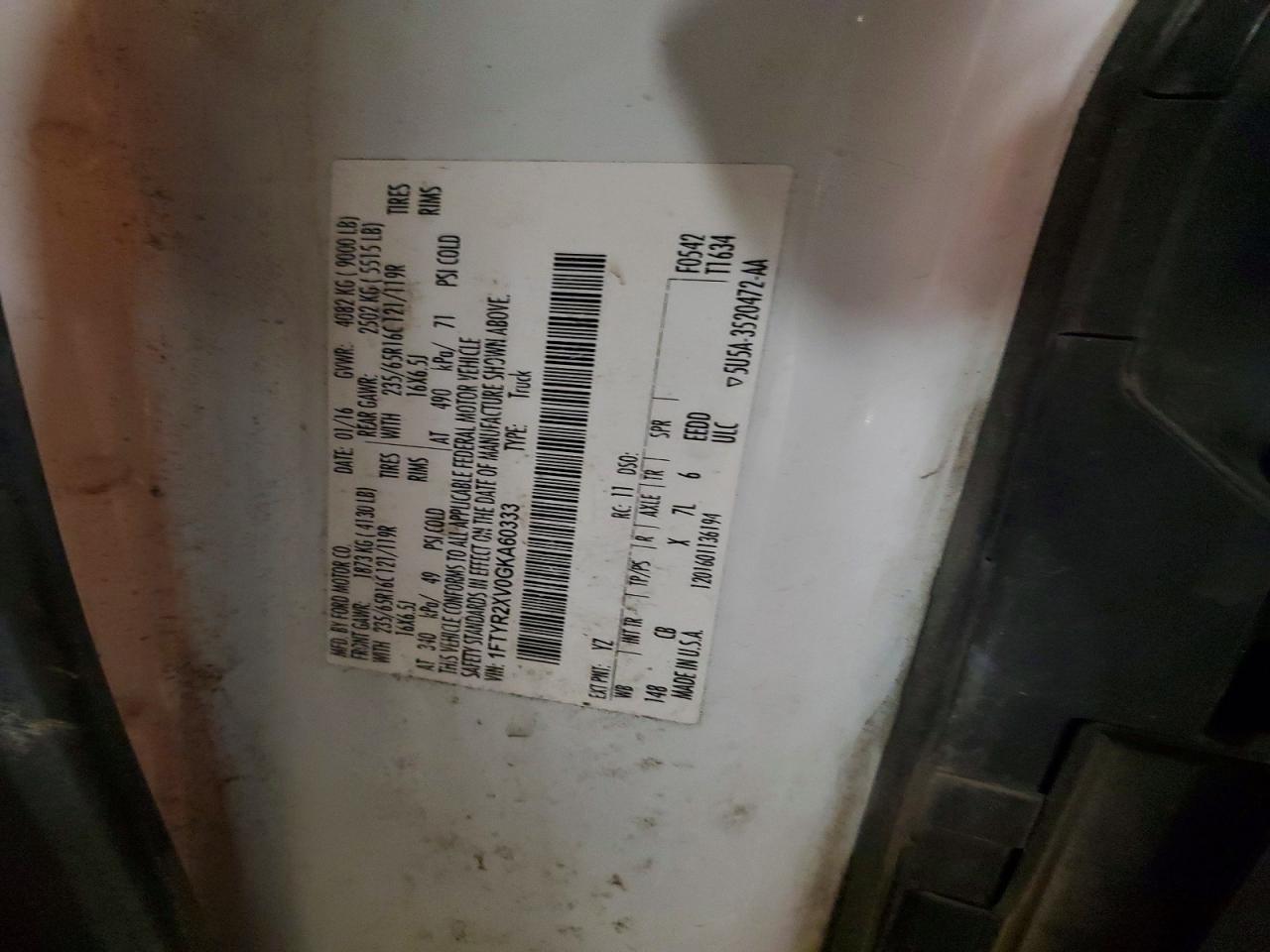 2016 Ford Transit T-250
